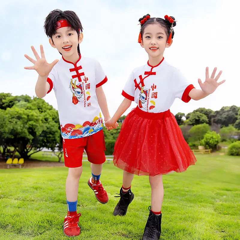 《菲童儿熙》小学生表演汉服幼儿园服夏装民族风服装中国风演出服