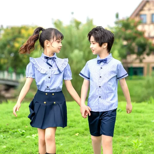 幼儿园园服夏款演出服两件套儿童班服新款中小学生校服英伦风童装