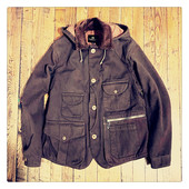 重磅秋季 休闲帆布猎装 长袖 咔叽日系复古fw风格 排扣夹克外套男士