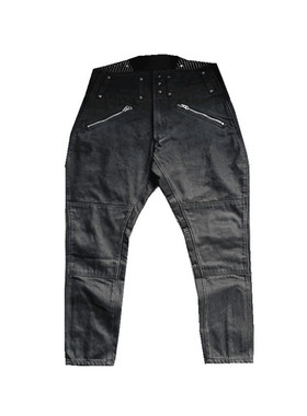 咔叽秋冬新款重磅moleskin磨毛高密斜纹拉链日系9分马裤fw风格