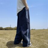 2025夏季新款男士薄款宽松直筒休闲裤直筒运动裤K80P40，女装休闲裤，星座1108-1
