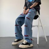 2025新款男士牛仔裤刺绣直筒长裤K680P45，男装牛仔裤，星座1108-1