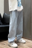 2025夏季阔腿牛仔裤男士宽松直筒休闲长裤子K7003P50，男装牛仔裤，星座1108-1