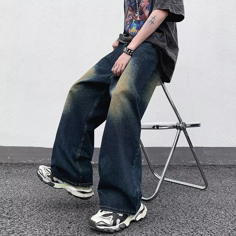 2025新款牛仔裤文艺男简约长裤高腰休闲牛仔裤子K911P55,男装牛仔裤,星座1108-1