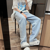 2025夏季阔腿牛仔裤男士宽松直筒休闲长裤子K7003P50，男装牛仔裤，星座1108-1