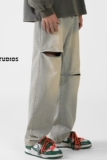 2025春新款韩版简约男士潮流休闲直筒牛仔裤K901P50，男装牛仔裤，星座1108-1