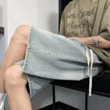 2025夏季新款男士牛仔短裤五分裤中裤DK6666P40，男装牛仔裤，星座1108-1