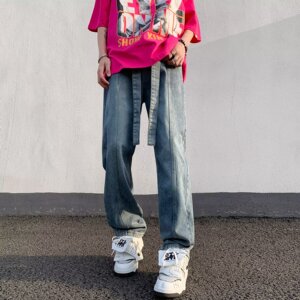 2025新款男士休闲直筒牛仔裤 K1703图片