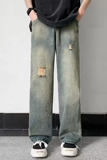2025新款男士破洞牛仔裤K956P55，男装牛仔裤，星座1108-1