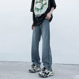 2025夏季新款男士休闲宽松直筒牛仔裤 K1603 P45图片