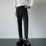 2025新款男士休闲裤商务纯色西裤XK504P42，男装西裤，星座1108-1
