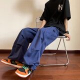 2025夏季新款纯棉工装裤纯色直筒长裤休闲裤男K8827P65，男装工装外套，星座1108-1
