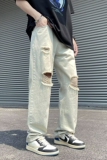 2025夏季新款男士破洞牛仔裤K1613P40，男装牛仔裤，星座1108-1