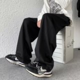 2025新款纯色简约款休闲宽松卫裤直筒运动裤K45P45，男装休闲裤，星座1108-1