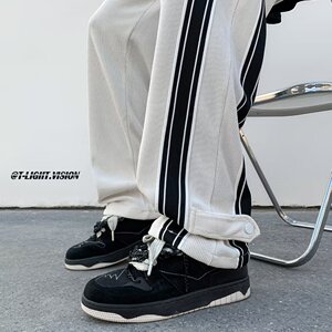 2025新款直筒潮流潮条纹时尚休闲裤男运动裤新款 K26 P40图片