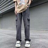 2025新款男士工装牛仔裤复古宽松休闲直筒裤K6088P55，男装牛仔裤，星座1108-1