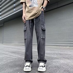 2025新款男士工装牛仔裤复古宽松休闲直筒裤K6088P55