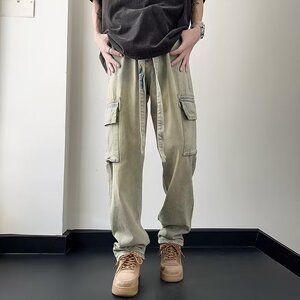 2025新款男士工装牛仔裤复古宽松休闲直筒裤 K6088 P55图片