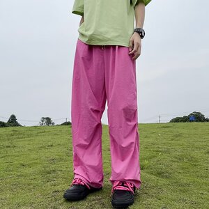 2025夏薄款速干时尚阔腿伞兵裤男降落伞裤子 K81 P40图片