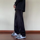 2023纯色灯芯绒休闲裤男美式裤子男宽松潮牌束脚裤K44P35，男装休闲裤，星座1108-1