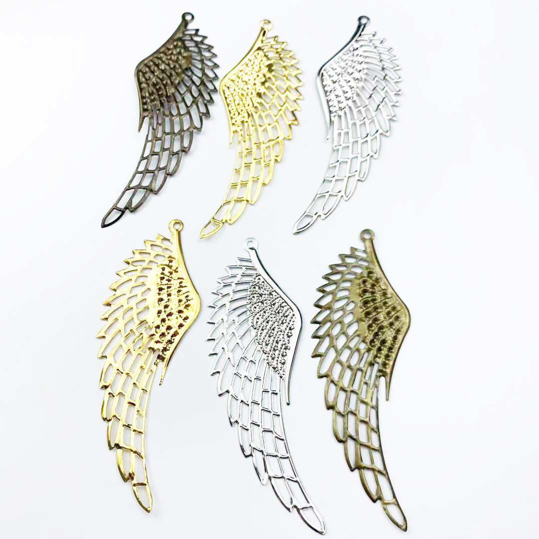 diy饰品配件大小号翅膀羽翼花片对翅天使的翅膀小公主装饰金属片