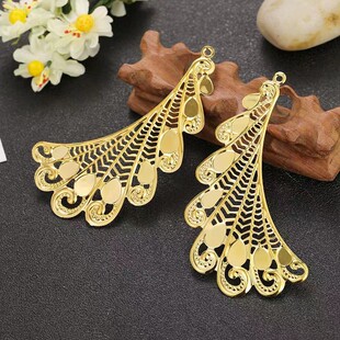 diy饰品配件古装 105mm大凤凰凤尾 头饰配件金色53