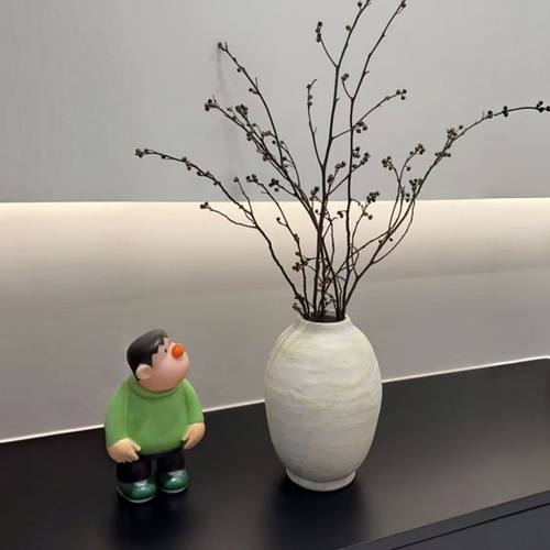 简约现代复古陶瓷干花客厅