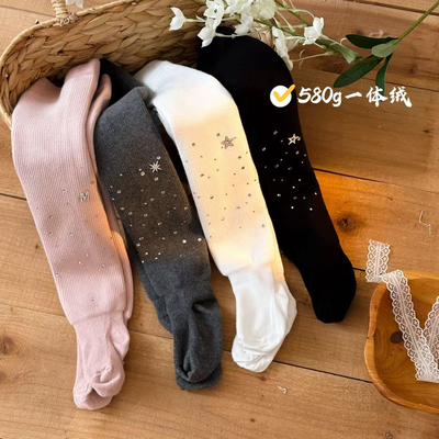 栀了成长记女童加绒保暖连裤袜