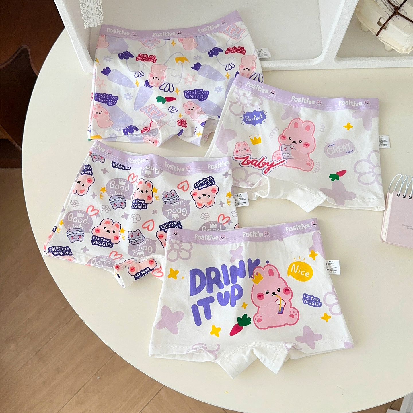 栀了成长记女童装可爱卡通柔软内裤2026夏季新款儿童弹力平角短裤