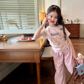 儿童百搭插肩袖 栀了成长记童装 韩版 T恤夏季 印花体恤 女童纯棉短袖