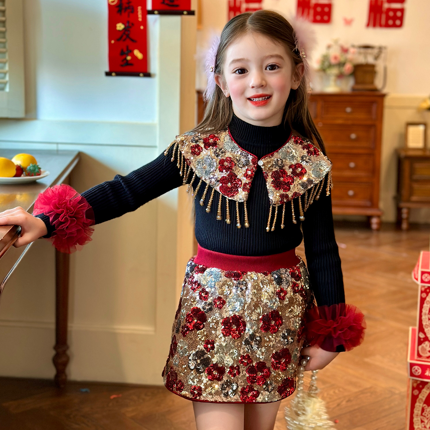 栀了成长记女童冬季百搭打底衫