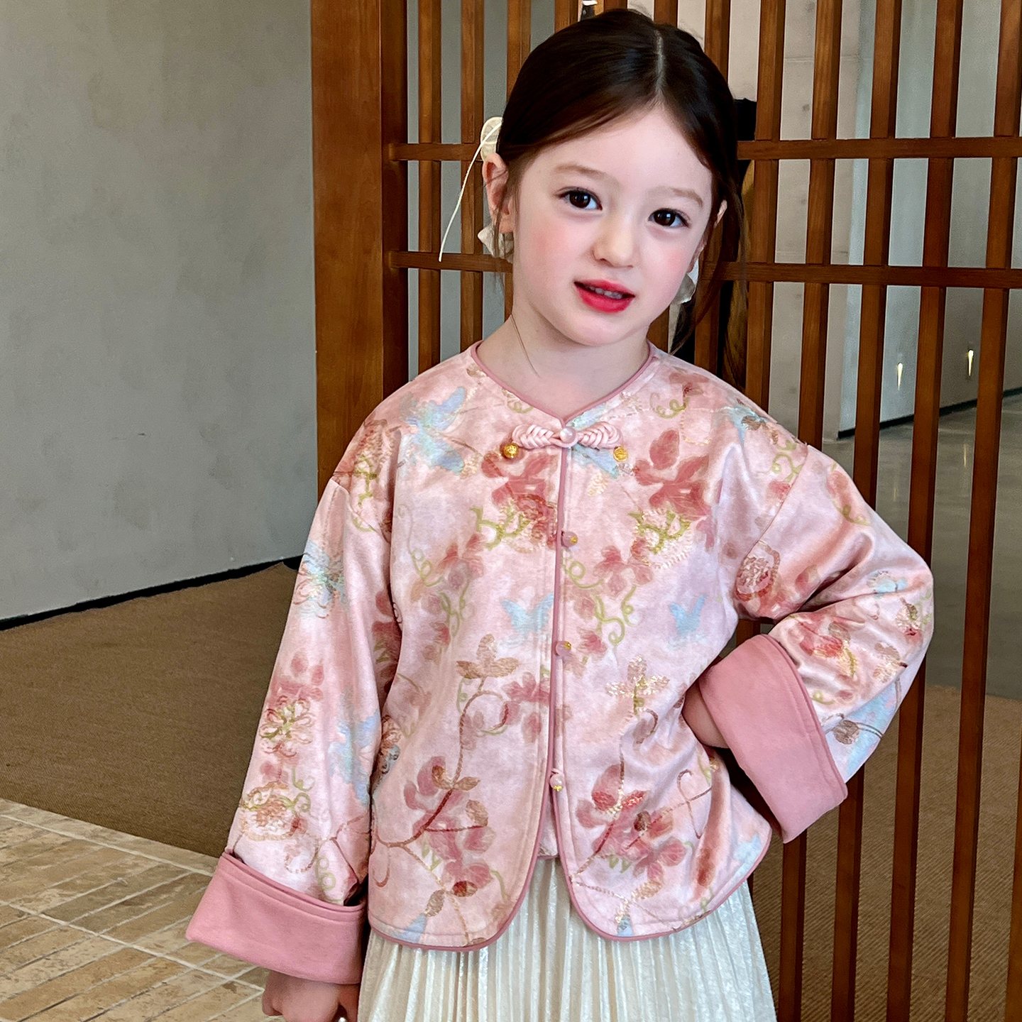 栀了成长记女童新中式外套