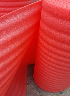 彩红色不防静电防震EPE珍珠棉板卷材打包膜泡沫填充防碎保护防撞