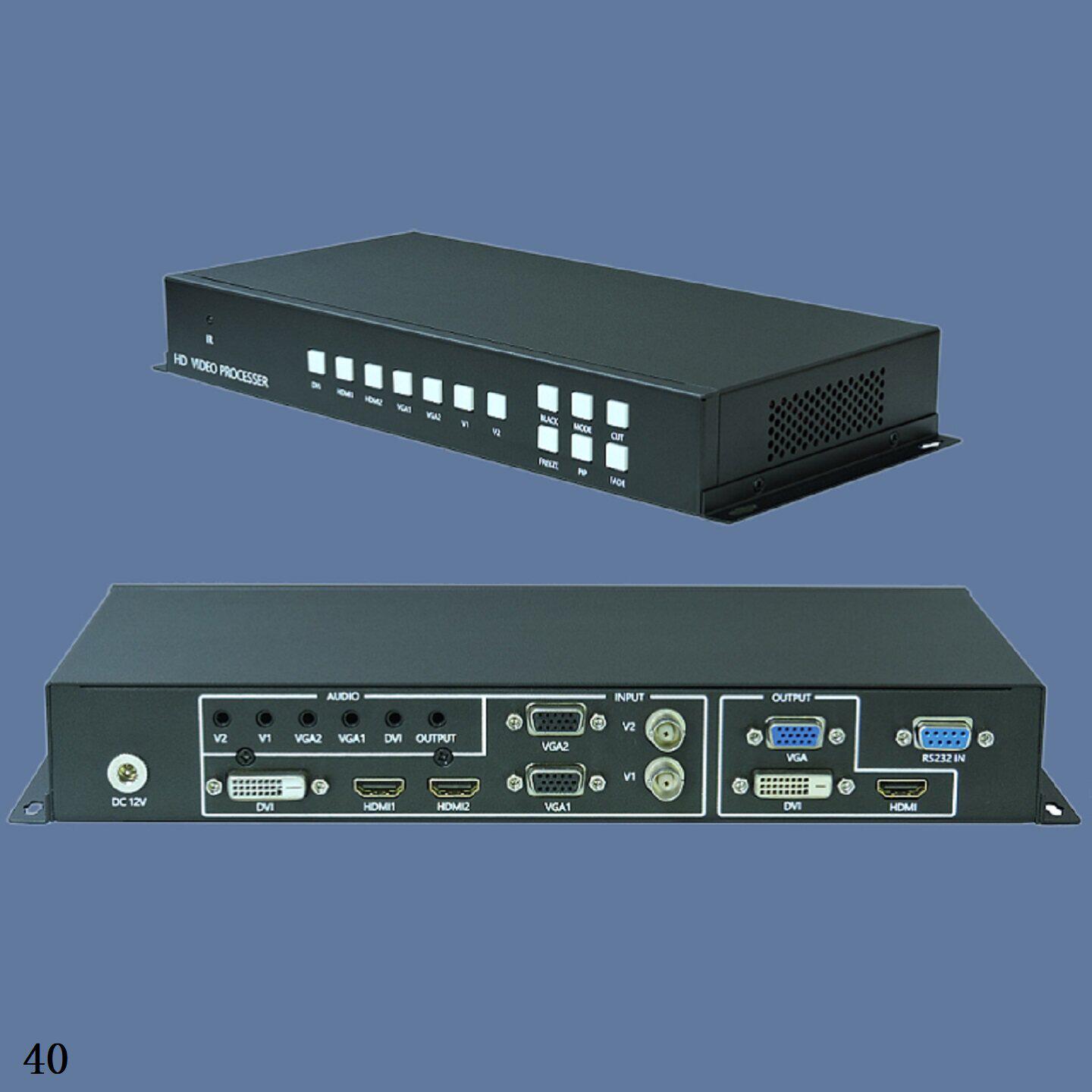 高清HDMI VGA格式视频转换器分辨率调节画中画叠加缩放无缝切截图