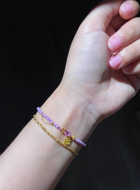 银月匠心吉吊坠紫云母手串