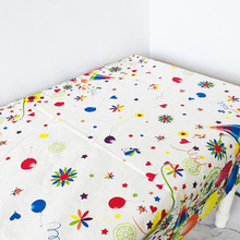 一次性卡通图案桌布长桌圆桌印花北欧正方形台布儿童生日布置多色