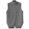 Houge Studio Ingot needle Freedom collar fashion knitting Vest vest