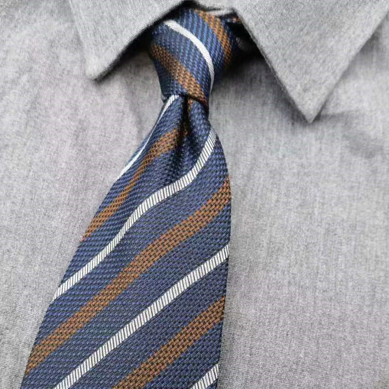 出口欧美蓝色桑蚕丝商务领带