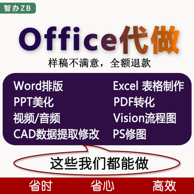 Word文档编辑排版Excel表格制作PDF转换代做ppt图片txt转换成Word