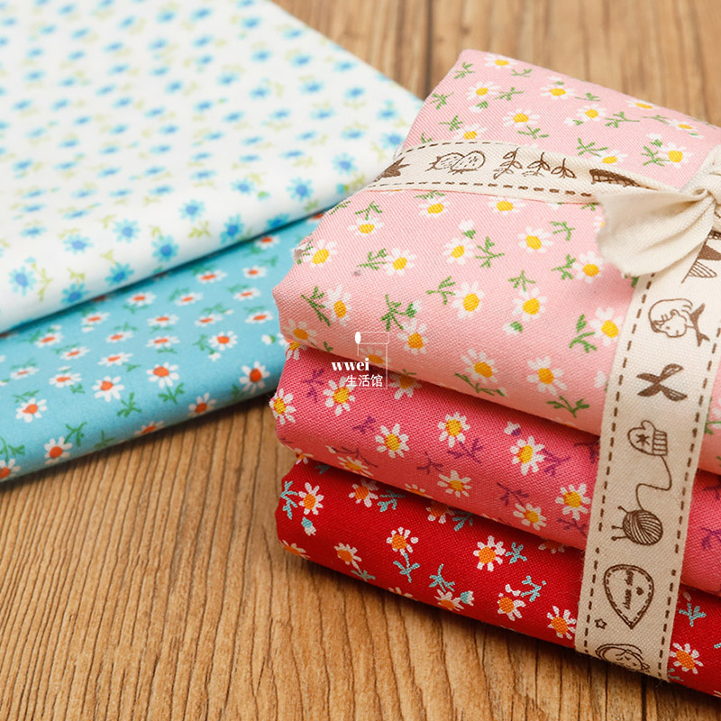 日本进口纯棉布料田园diy