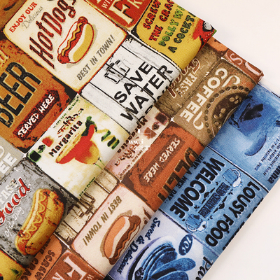 diy日本复古海报娃衣纯棉布料