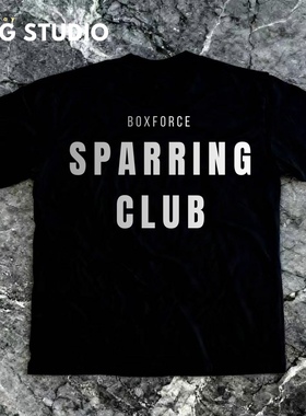 拳击短袖T恤  拳击衣服 拳击训练衣服 Boxing渐变色印花 运动短袖