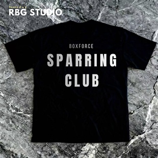 T恤 运动短袖 拳击衣服 Boxing渐变色印花 拳击训练衣服 拳击短袖