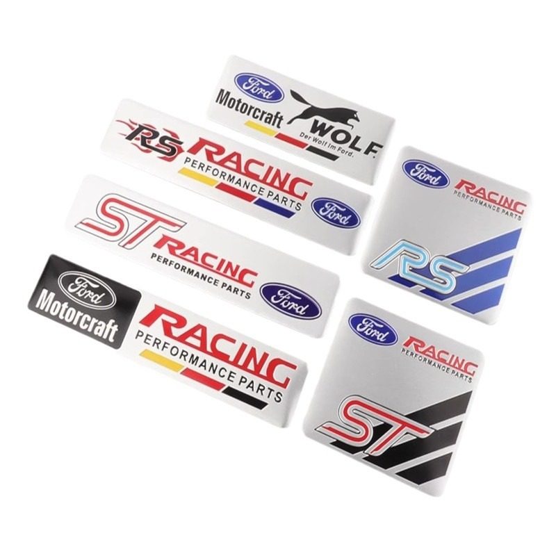 适用福特FORD车贴新蒙迪欧翼虎福克斯ST改装金属贴标RS铝标装饰贴