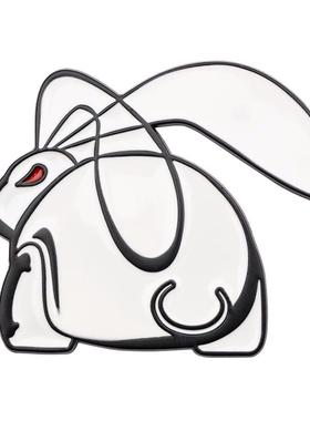 适用于大众汽车高尔夫MTM车标金属兔子奥迪GTI兔子车贴装饰尾标贴