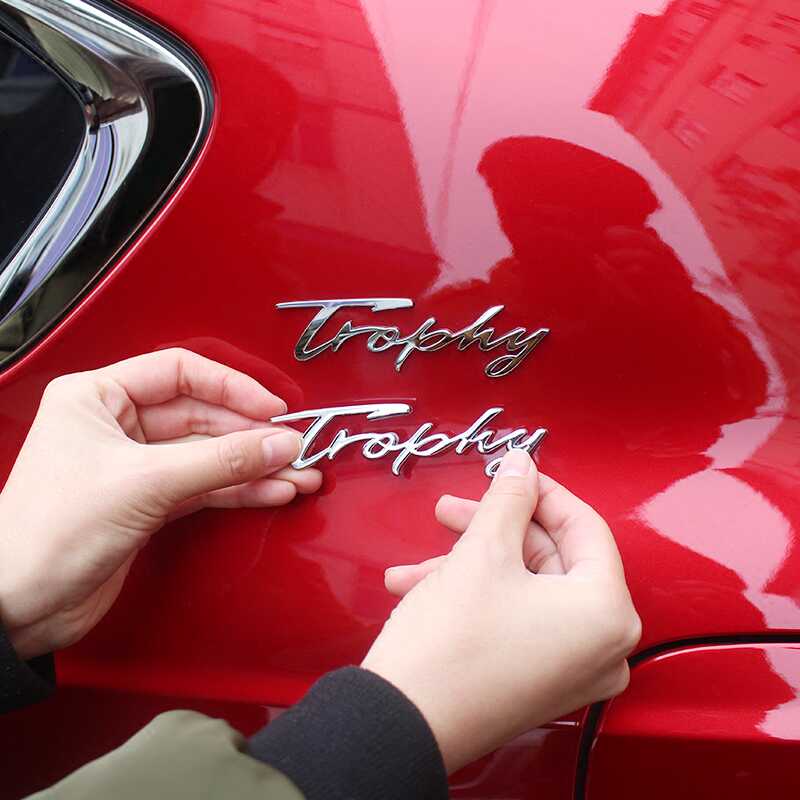 改装trophy个性车标金属标侧标贴