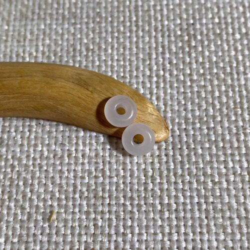 和田玉 羊脂玉级 算盘珠 隔珠隔片卡6 佛珠配珠 新疆和田玉籽料