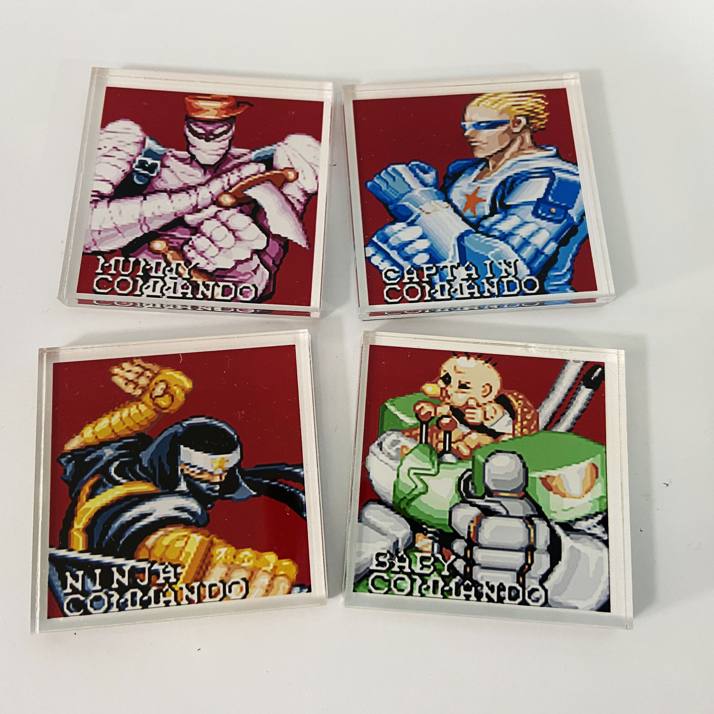 游戏创意周边 街机名将 人物4款冰箱贴 亚克力材质磁力贴白板贴