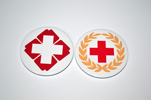 中国红十字会徽章 马口铁胸针胸章义工胸牌冰箱贴 现货可定制文字