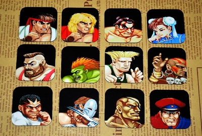 游戏街霸橡胶方形冰箱贴软胶周边